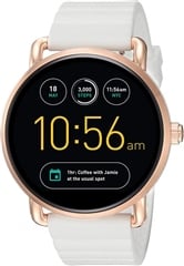 Fossil Q Wander (FTW2114) Smart Watch Gold With White Strap, A